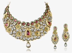 Free Png Jewel Set Png Images Transparent - Kundan Gold Jewellery Png #2322375
