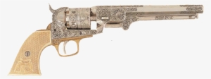 1851 Navy Engraved Revolver, Nickel Simulated Ivory #2323204