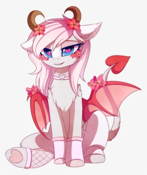 Magnaluna, Chest Fluff, Collar, Commission, Demon, - Heart Eyes Succubus #2325237