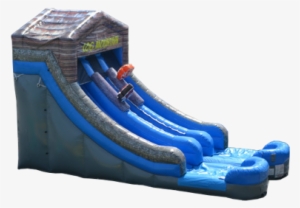 18' Dual-lane Log Mountain Slide - Playground Slide #2325322