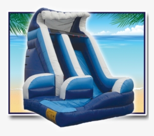 Blue Crush Water Slide - Ez Inflatables 16 Ft. Curvy Water Slide - Ws102 #2325325