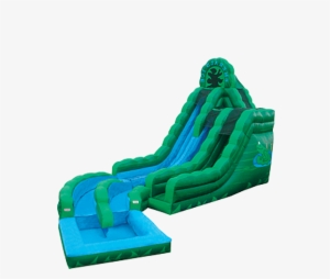 20' Emerald Ice Dual Lane Water Slides - Water #2325427
