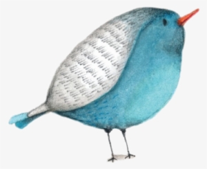 Bird Watercolor Cute Fat Bluebird - Simple Watercolor Bd Card Borders #2327322