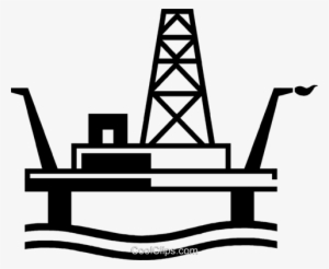 Offshore Drilling Platform Royalty Free Vector Clip - Offshore Oil Rig Clipart #2327694