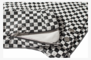 Checkerboard Denim Trucker Jacket - Coin Purse #2328063