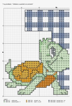 Checkered Alphabet With Animals Cross Stitch Patterns - Art #2328110