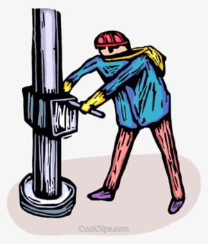 Man Working On An Oil Rig Royalty Free Vector Clip - Clip Art #2328366