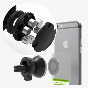 Vector Library Download Delightful Car Temperature - Iottie Itap Magnetic Air Vent Car Mount - Black #2330300