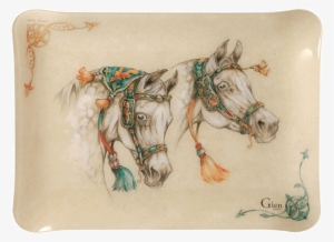 Gien Chevaux Du Vent Small Acrylic Tray #2330395