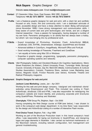 Freelance Graphic Designer Work Resume Templates At - Résumé #2330433