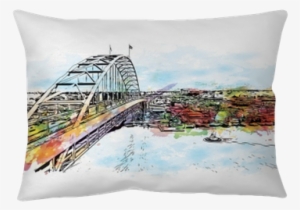 Watercolor Splash With Sketch Illustration Of Famous - Illustration Portland Oregon #2331133