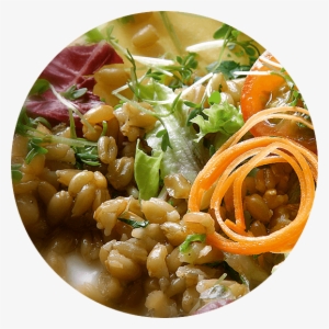 Green Salad Garnished With Green Heart And Carrots - Carrot #2331176