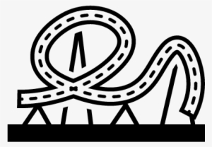 Roller Coaster Vector - Roller Coaster Flat Icon Png #2331373