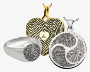 Fingerprint - Fingerprint Heart Slider Stainless Cremation Pendant #2331946