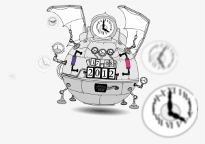Vector Freeuse Collection Of Clipart Black And White - Time Machine Clip Art #2335437