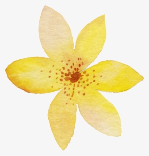 Yellow Watercolor Flower Png Transparent - Yellow #2337537