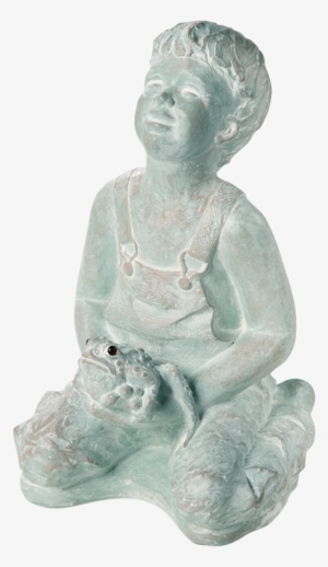 Boy With Toad - Stone Carving #2338106