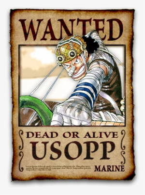 Usopp Wanted Poster - One Piece Wanted Character Usop #2338240