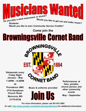 Musicians Wanted Flyer - Maryland State Flag - Letterpress - Lantern Press Artwork #2338480