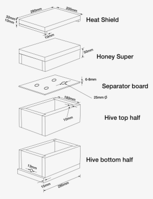 Modified Oath Hive Plans 2 Tranparent Background - Beehive #2338867