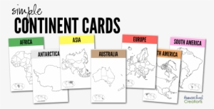 Simple Continent Cards From Homeschool Creations - Commonwealth Games Activities For Toddlers #2340029