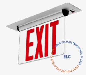 Close Edge Lit Exit Sign - Emergency Exit Lights Self Testing #2340317