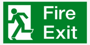 Fire Exit Sign Left - Fire Exit Direction Signs #2340323