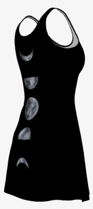 Moon Phases Flare Dress Reversible Little Black Dress - Little Black Dress #2340430