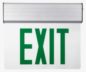 Luxguild Series Eeel Edge Lit Exit Sign Green Letters - Denver International Airport #2340478