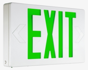 Eetp Series Thermoplastic Exit Sign Green Letters With - Lowes Exit Sign #2340641
