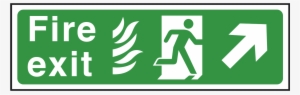 Arrow Up Right - Office Emergency Exit Sign #2341458