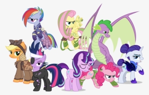 Png Transparent Stock Adult Spike Alternate - Mlp Future Mane 6 #2342971