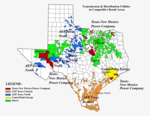 Are You In A Deregulated Area - Texas Deregulation Map #2343482