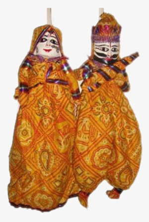 Rajasthani Puppets In Yellow Colour - Rajasthani Culture Image Png #2344143