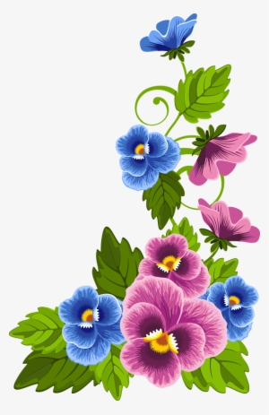 Flores Formato Png Image Black And White Download - Pansies Clipart #2346163