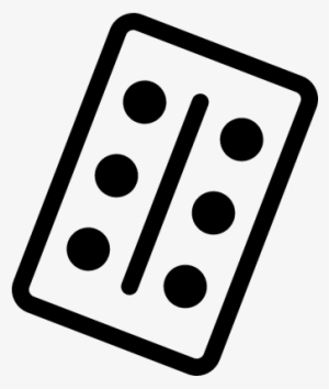 Domino Piece With Six Dots Vector - Logo Domino #2349910
