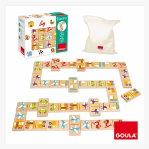 Goula - Vehicles Domino - Goula 50264 Wooden Dominoes Vehicles #2350341