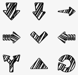 Sketched Arrows - Sketch Vector Png #2350537