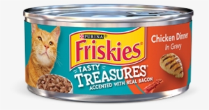 Tasty Treasures Chicken Dinner In Gravy Cat Food - Friskies Tasty Treasure Turkey Dinner In Gravy #2351862