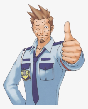 Larry In A Security Guard Uniform - Cartoon #2353394