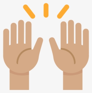 High Five Clipart Svg Clip Art Free - Raising Hands Emoji Png #2355324