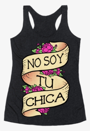 No Soy Tu Chica Racerback Tank Top - Gomez And Morticia Tshirt #2356028