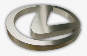 Brushed Stainless Steel Fabricated Lexus Logo - Emblem #2357959