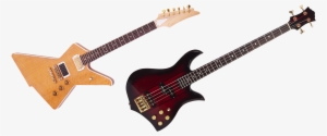 Ibanez Destroyer & Unidentified Triple Cutaway Bass - Guitarra Norteña Rojo Png #2358958