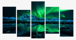 5 Pcs Aurora Borealis Wall Canvas #2360937