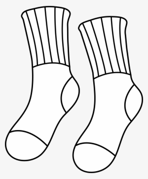 Clip Freeuse Download Pair Of Line Art Free Clip Colorable - Socks Outline Png #2362073