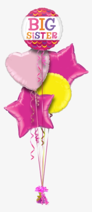 Big Sister New Baby Balloon - Happy Birthday Sister Balloon #2364751