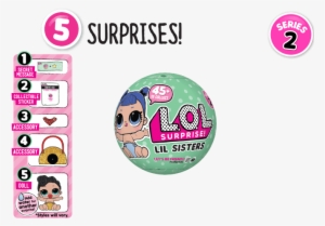 Lol Surprise Lil Sisters 5surprises - Lol - Surprise Lil Sister Doll - Series 2 #2364794