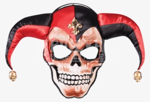 Sinister Jester Mask - Forum Adult Sinister Skull Jester Face Mask, One Size #2367802