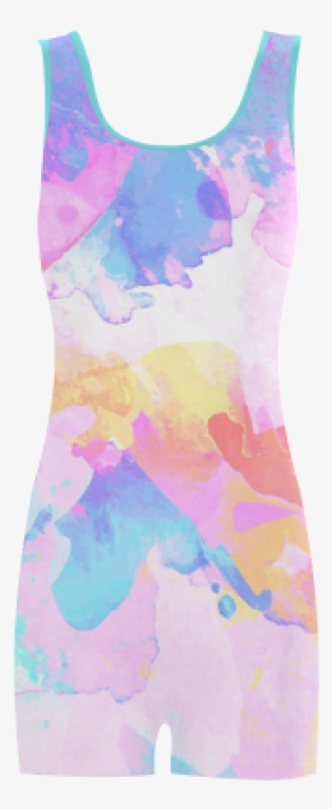 Colorful Watercolor Paint Spatter Abstract Art Classic - Active Tank #2367878